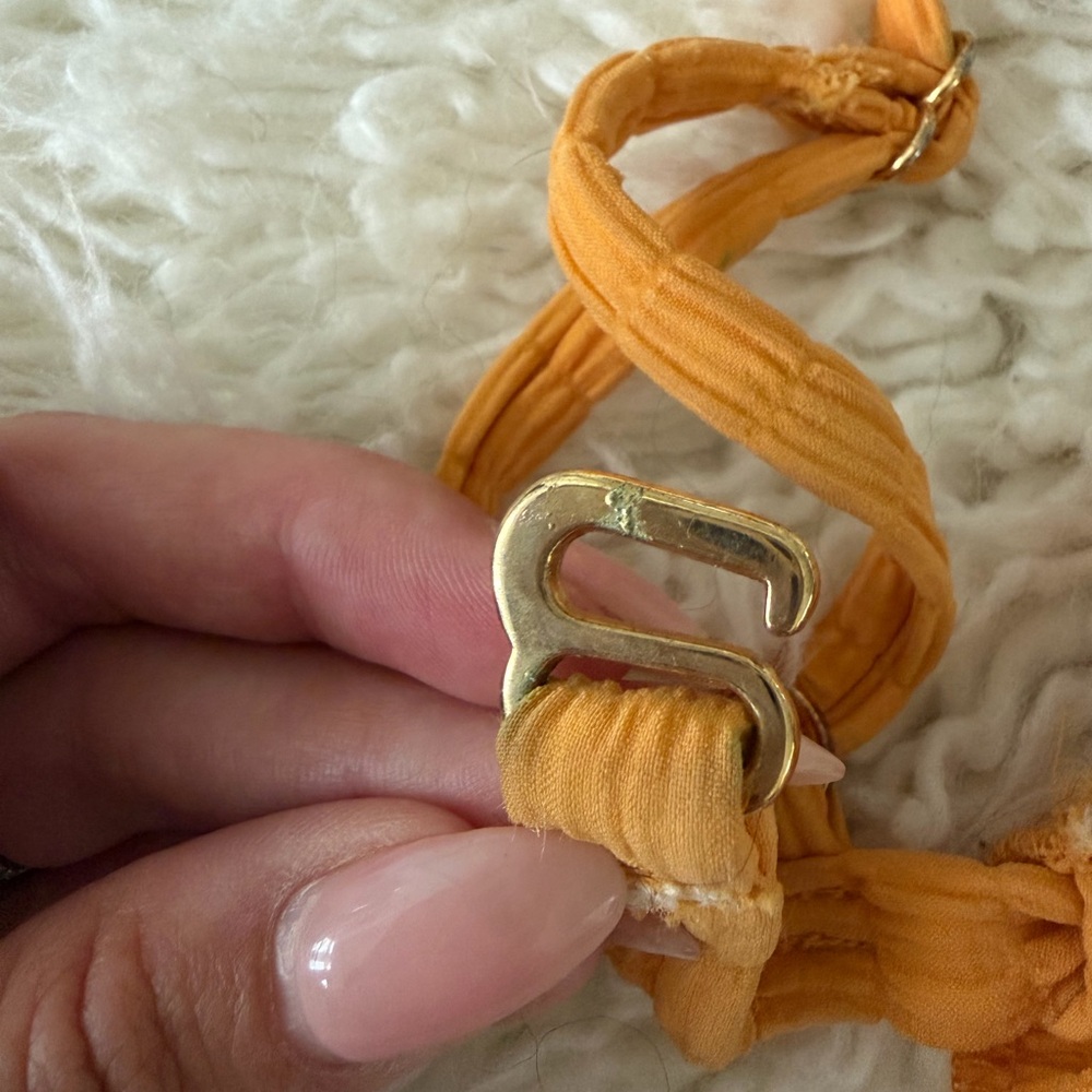 Montce Orange Ruffle Triangle Bikini Set - Picture 7 of 10